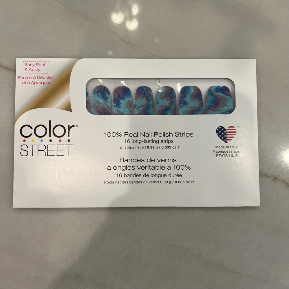 NWT ❤️Color Street - Purple & Blue Chrome It Down Nail Wraps - OS - Picture 3 of 4